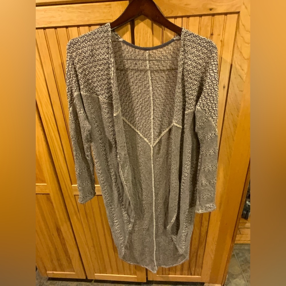 Chic Gray Open-Front Cardigan